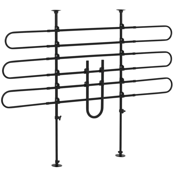 Grille de séparation voiture pour chien réglable largeur : 87-135 cm hauteur : 85-120 cm barrière de sécurité universelle en