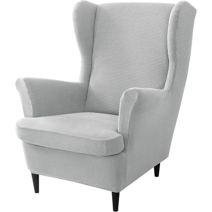 Housse de meuble - Housse canapé extensible - Gris clair - Similicuir - Confort cervical