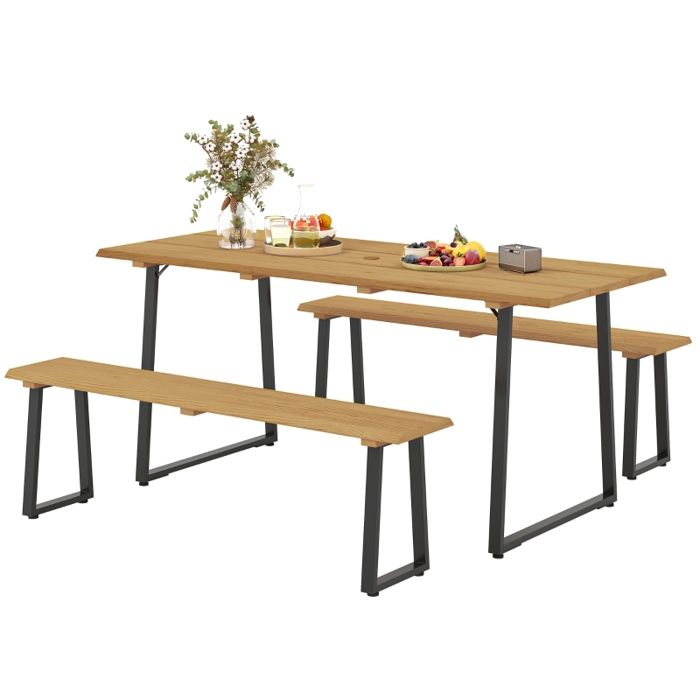 Dimensions 76x77 cm design solide et sécurisé table à manger en bois couleur couleur naturelle bois