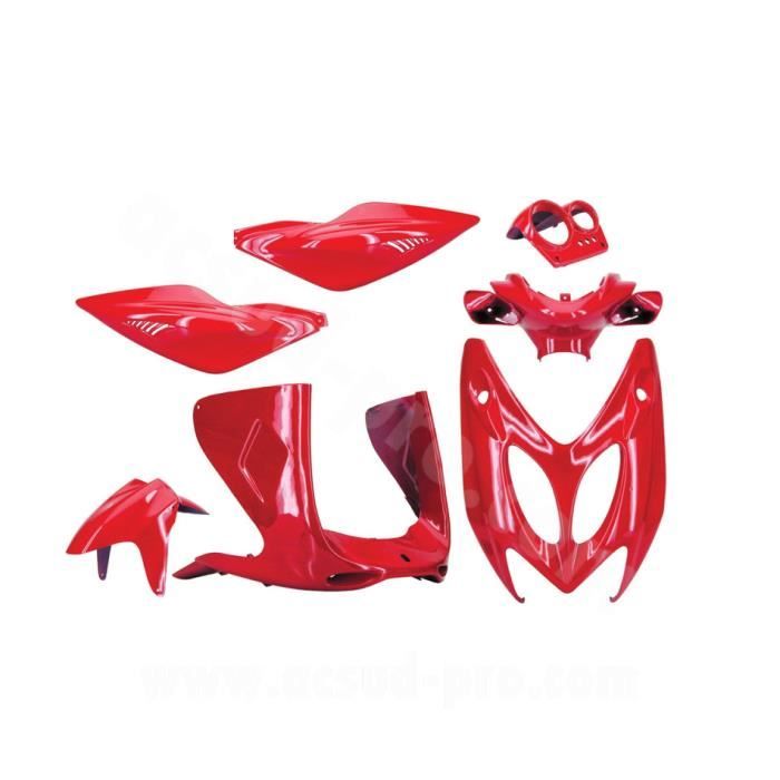 KIT CARROSSERIE ADAPT. MBK NITRO / YAMAHA AEROX ROUGE SCUDERIA 1997 ...