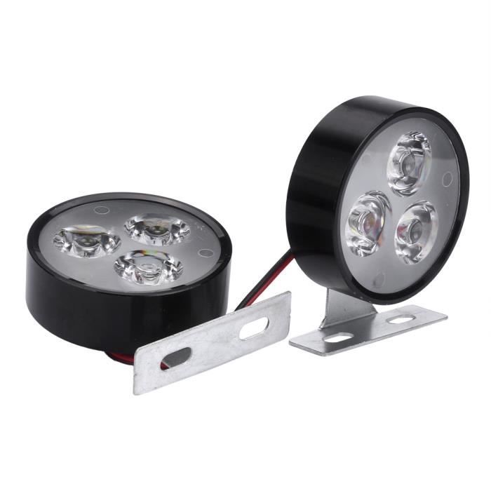 2 Feux De Jour LED COB 6 LED - Blanc Froid 6000K, E-mark E4 Pour Voiture