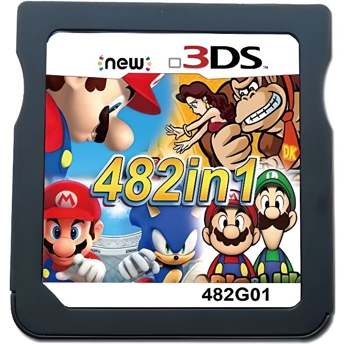 Best® 482 en 1 cartouche de jeu Mario Multicart pour NDS NDSL NDSI NDSLL 3DS NDS