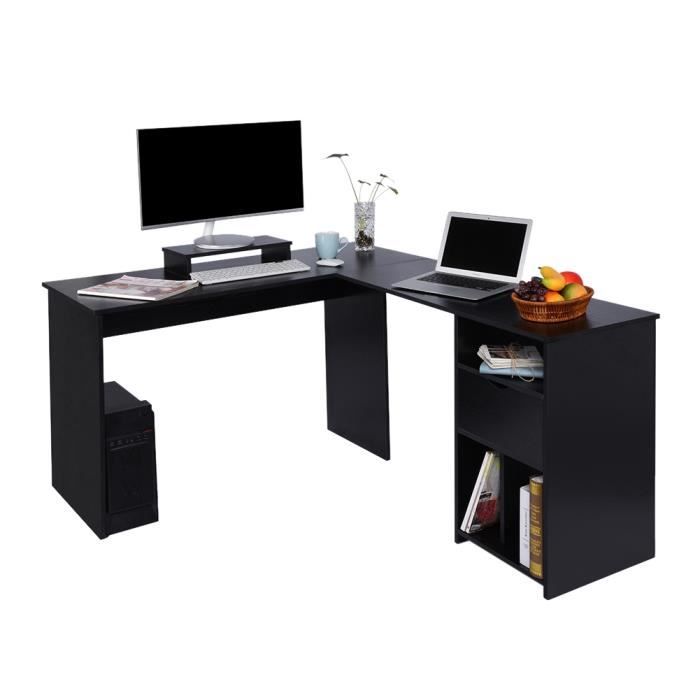 Bureau Informatique D Angle En Bois Pour Maison Et Bureau Noir A Achat Vente Bureau Bureau Informatique D Angle C Soldes Sur Cdiscount Des Le 20 Janvier Cdiscount