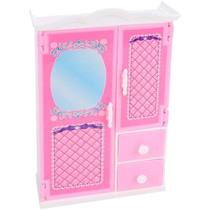 Hztyyier Vetements De Poupee Penderie Reveuse Penderie Jouet Rose Meuble De Rangement Meubles Fille Role Jouer Maison De Pou 2042 Achat Vente Poupee Cdiscount