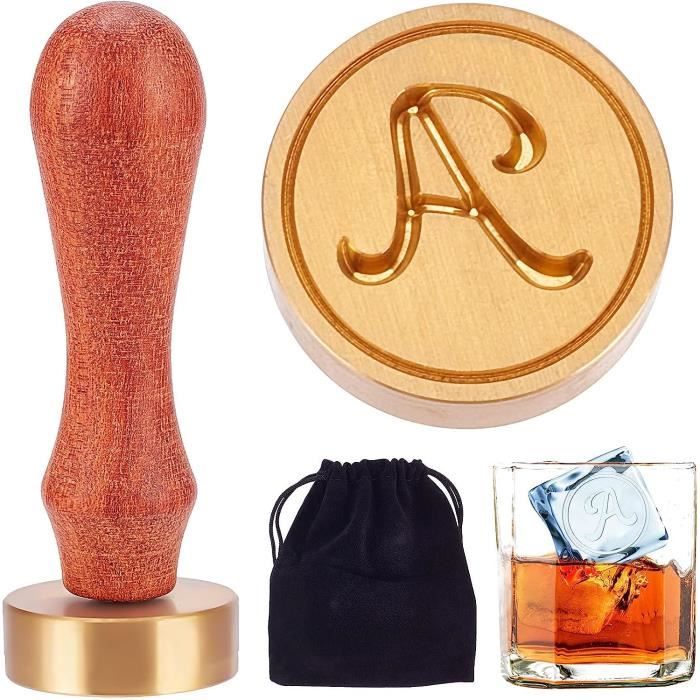 Tampon à Cacheter En Laiton Avec Manche En Bois De Rose - Motif Cerf - Diamètre 30 Mm - Pour Cire à Sceller Invitations Et Emballages