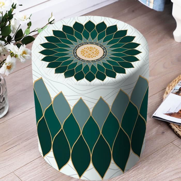CLGTY Élastique Housse De Pouf Carrée, Velours Housse De Tabouret