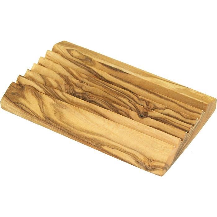 Porte-savon en bois d'olivier main image 0