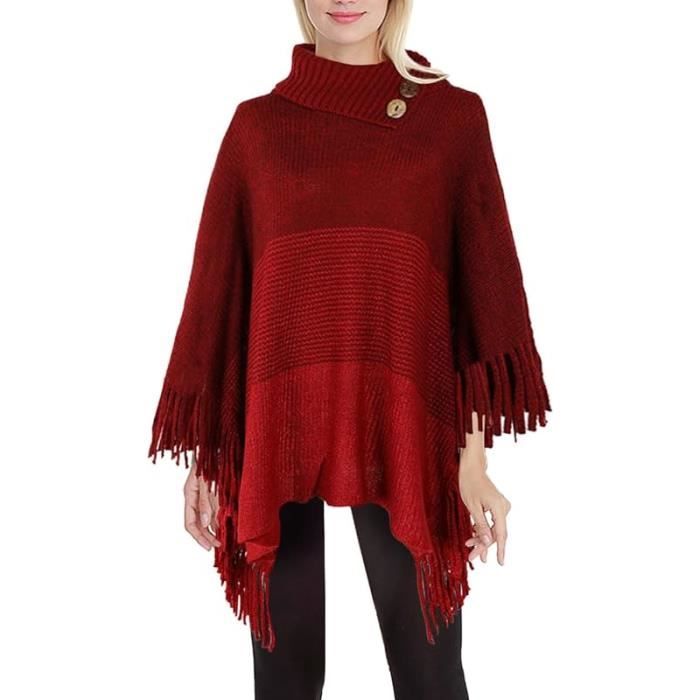Poncho femme hiver discount chaud