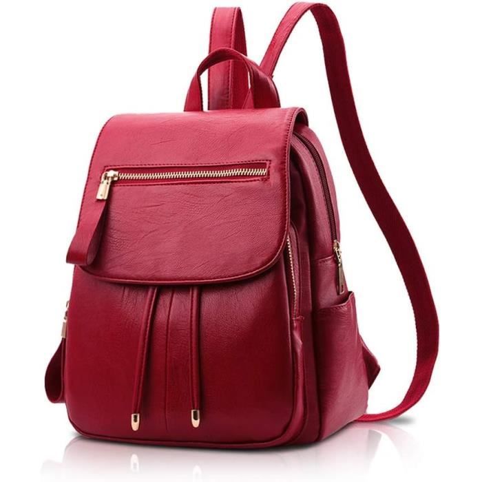 Sac a dos femme rouge on sale