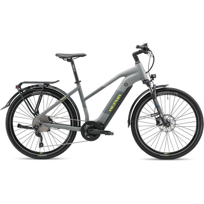 Hepha Vélo électrique Trekking 7 Performance, 708Wh, 90 Nm, App Support, 27,5 Pouce, Lowstep, Gris foncé, L-52cm