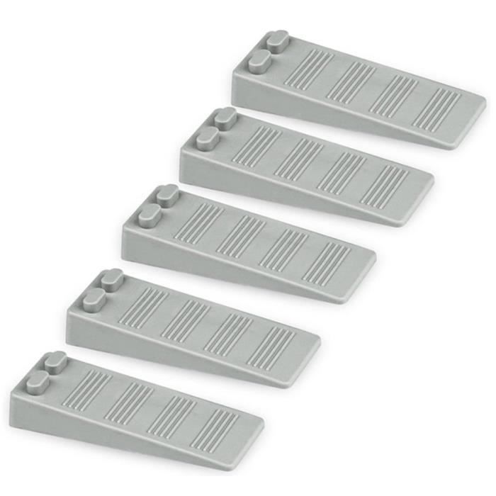 Cale Porte Caoutchouc Souple - Gris - Hauteur Réglable - Anti-rayures