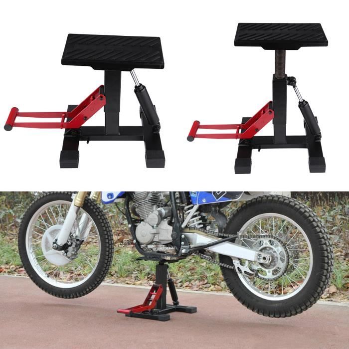 Charge Max 150kg Table de Levage pour Réparaiton de Moto Hauteur Réglable 33,5-46cm/9.5cm-50cm Pont Elévateur Montage Démontage Réparation pour Moto Vélo Stand de Levage de Moto 