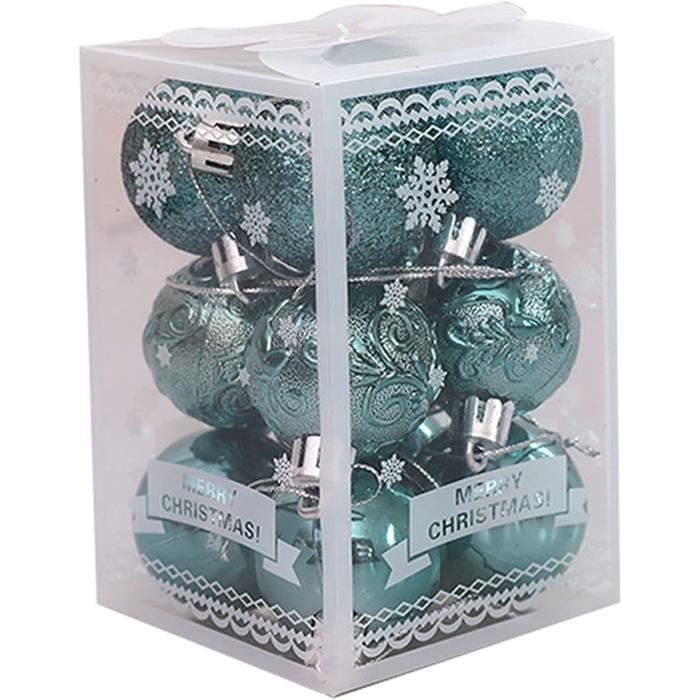 Lot De 12 Boules De Noël Vintage – 8 Cm, Fait Main – Déco Sapin Traditionnelle Rouge, Or, Argent