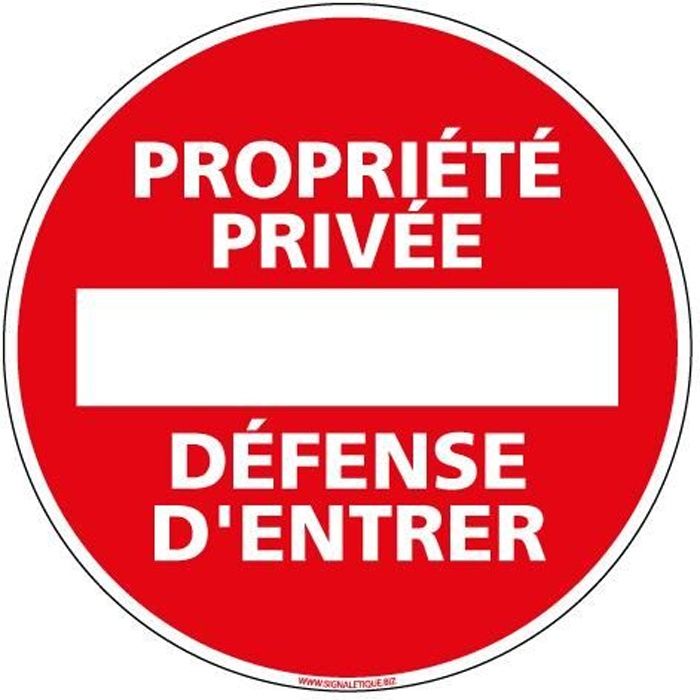 plaque gravée PROPRIETE PRIVEE SIGNALETIQUE petit format
