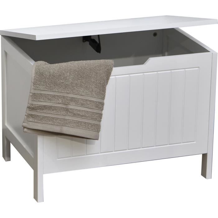Malle De Rangement Coffre A Linge En Bois Style Moderne Blanc Blanc Achat Vente Malle De Rangement Coffre A Cdiscount Le couvercle du coffre de rangement enfant est équipé d'une charnière de sécurité pour empêcher de pincer les petits doigts. malle de rangement coffre a linge en