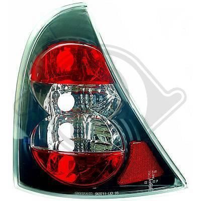 4413295 Paire de feux arrière noir pour RENAULT Clio 2 de type de 1998 a 2001