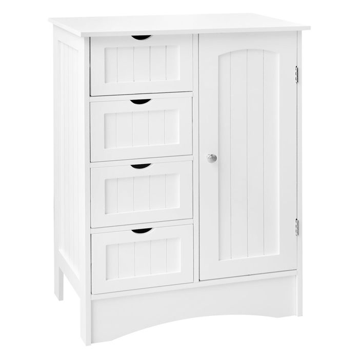ML-Design armoire de salle de bain blanche 55x81x30 cm en panneau de particules MDF ML-Design armoire de salle de bain blanche 55x81x30 cm en panneau de particules MDF