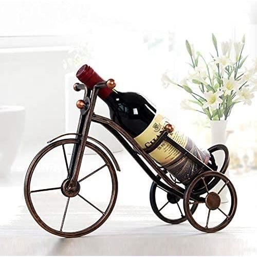 Porte-vin Vélo Penny Farthing Ancien - Métal Noir, Support 6 Bouteilles (déco)