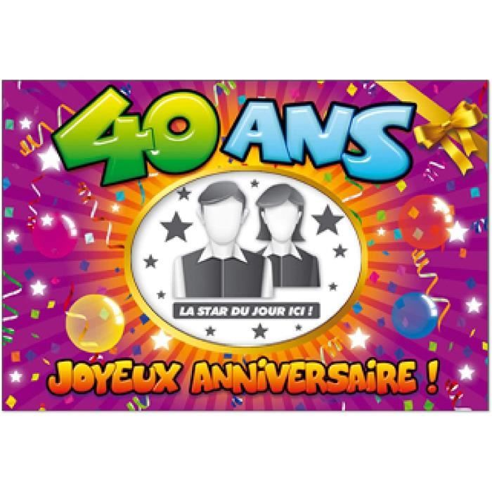 Album Photo Souvenir Personnalisable Special Anniversaire 40 Ans 778 Cdiscount Beaux Arts Et Loisirs Creatifs