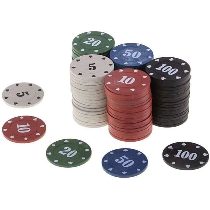 STROUBLE 100 pièces jetons en Plastique Ronds Casino Poker Jeu de