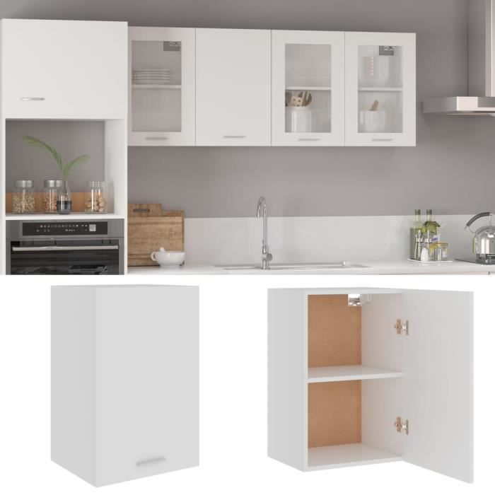 JILL - TOP Armoire suspendue Blanc 39 5x31x60 cm - Meuble haut Meuble bas Cuisine FR8123