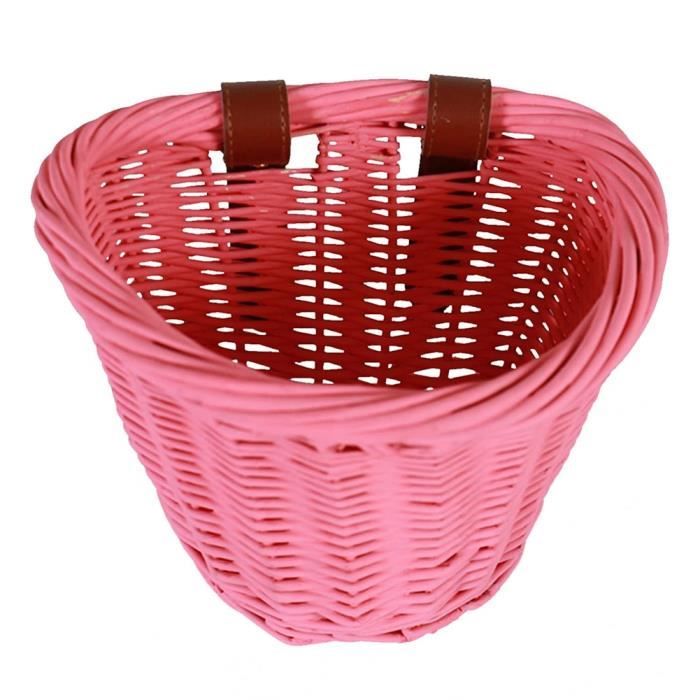 ZUKKA Mini Panier à Vélo Tissé à La Main Pour Enfants - Panier Guidon Coloré Pour Fille Et Garçon Sur Vélo, Trottinette