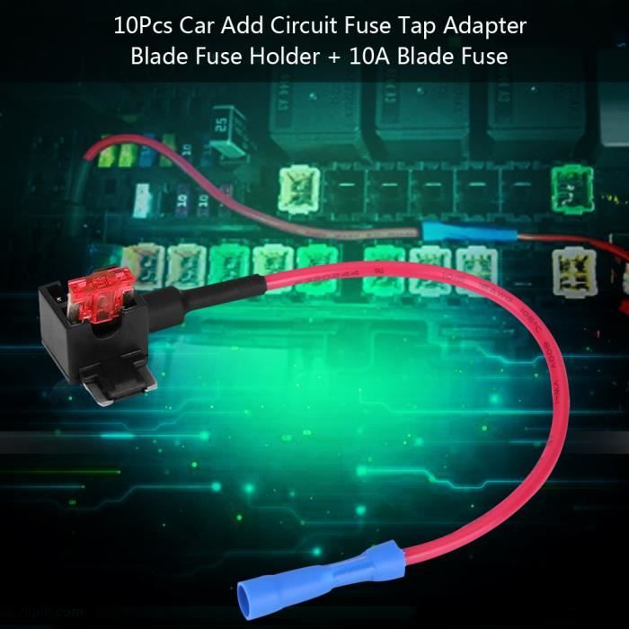 S Qiilu 5Pcs Car Auto Circuit Fuse Tap Adapters Blade Fusibles titulaire pour une utilisation facile et sûre 