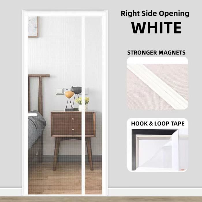 CHENG Moustiquaire De Porte 160x225cm Rideau Magnétique Pour Portes