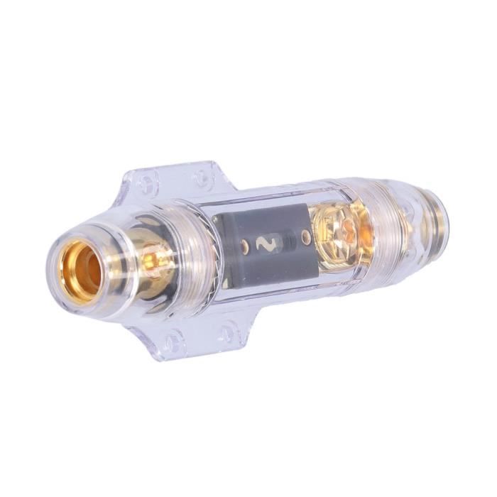 Lot 3 Porte-Fusible AGU + 8 Fusibles 100A Verre Plaqué Or – 12-48V Protection Audio Voiture, Alarme, Amplificateur