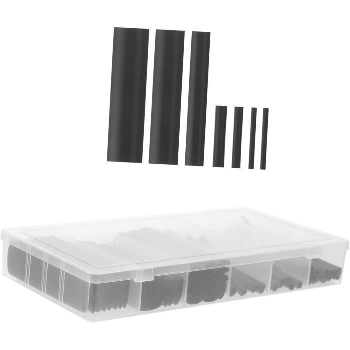 164pc 2:1 Gaine Thermorétractable Gaine électrique Câble Gainé Tube Isolé