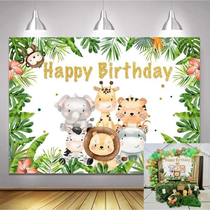 Toile De Fond Fête D'anniversaire Thème Tortue - 1,5x1 M, Polyester, Motifs Joyeux Anniversaire, Décor Enfant Fille Garçon, Facile à Accrocher - 6
