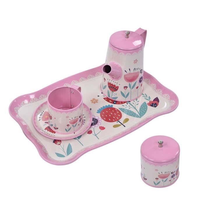 Magic4U Service à Thé 42 Pièces Pour Enfants - Jeu Rôle Princesse Avec Desserts Et Étui Transport