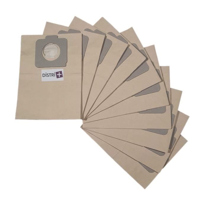 Sac Aspirateur KRUPS Compatible avec MOULINEX B46 à B49 – Pochette de 10 Sacs Papier