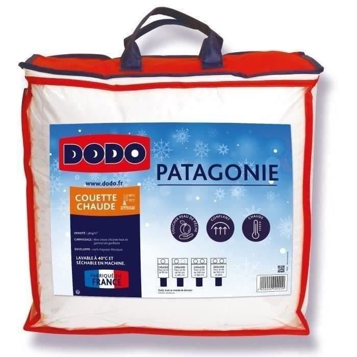 Couette Chaude - DODO - PATAGONIE - 220 x 240 cm - Blanc