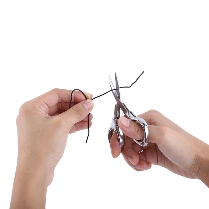 Lot De 2 Ciseaux Pliants Lunettes En Acier Inoxydable - Mini Ciseaux De Sécurité Avec Porte-clés Pour Voyage, Pêche, Maison