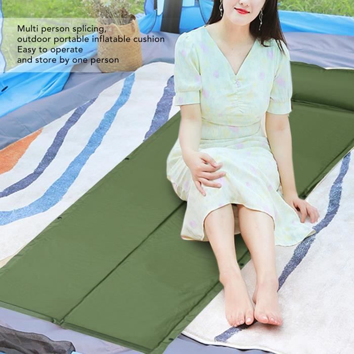 Matelas Gonflable De Camping Green-Mark Avec Oreiller - Simple, Léger Et étanche