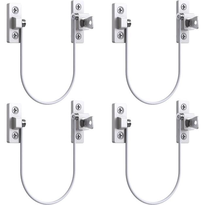 Entrebâilleur de Fenêtre Porte Restricteur FOLAYA UPVC Blanc A