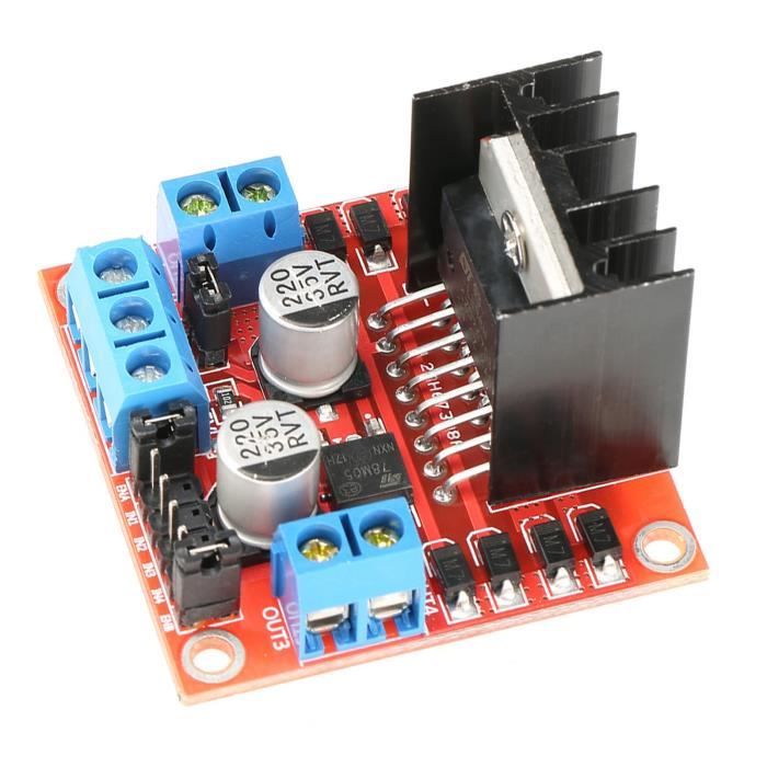 Carte Contrôleur Moteur L298N Zalati - Module Pilote Moteur DC/Stepper - Double Pont H - Compatible Arduino