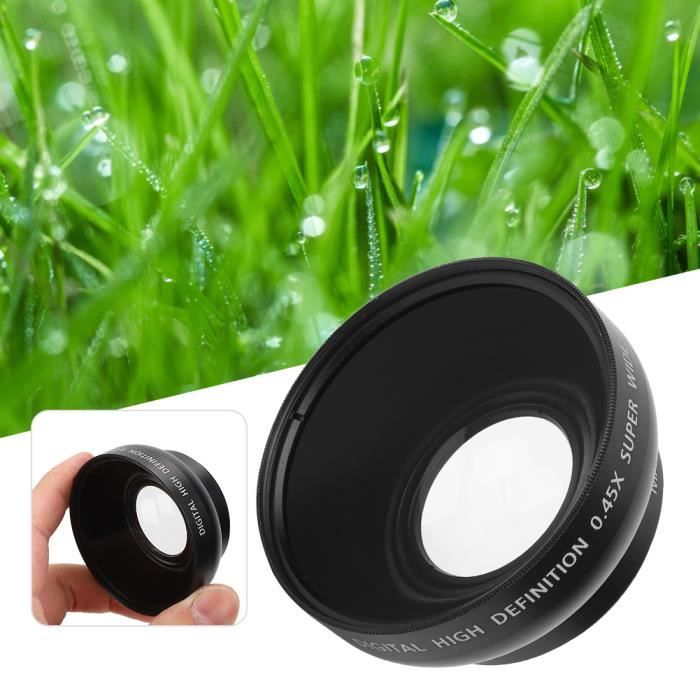 Kit Objectif Macro Grand Angle 55mm 0.45X + Filtres – Monture Adaptable – Neuf Sous Emballage – Pour Photo Avancée