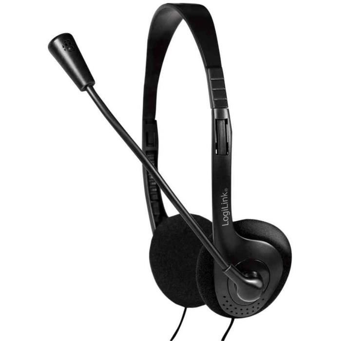 Casque stéréo LOGILINK HS0052 Filaire Micro intégré