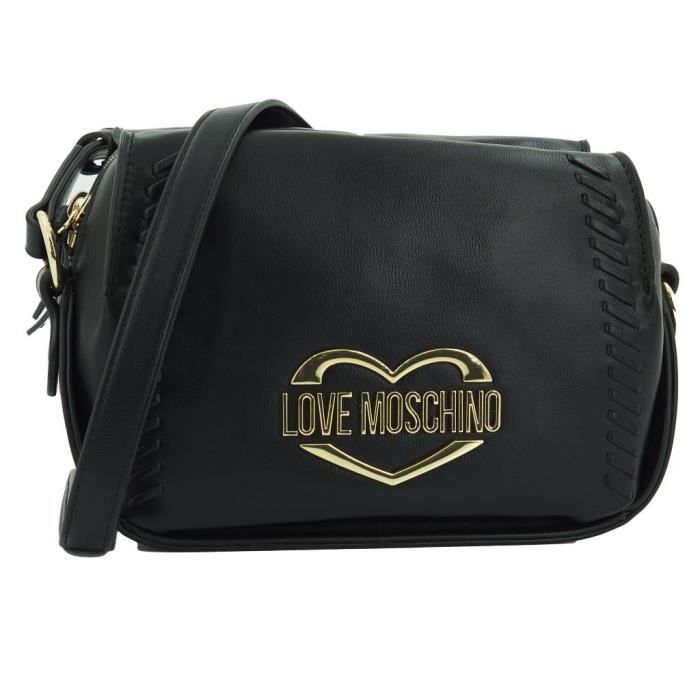 Sac à Main Love Moschino Noir Et Doré - Simili Cuir Avec Bandoulière - Occasion En Parfait état