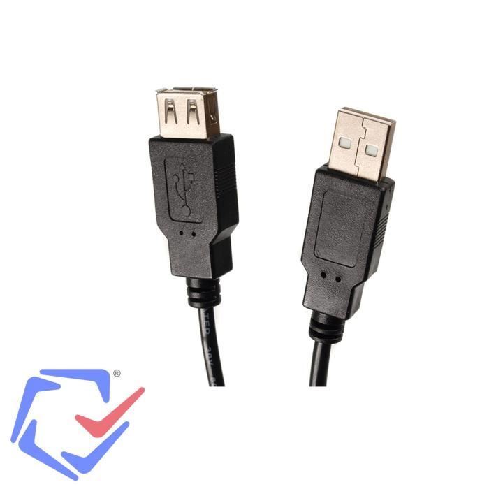 Maclean MCTV-744 Rallonge de câble USB 2.0 3m prise USB 2.0 A mâle vers  femelle - Cdiscount Informatique