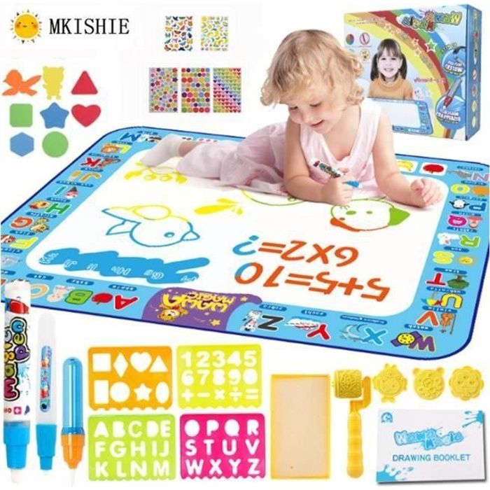 MKISHINE® Tapis Dessin eau, 100*75cm Grande Tapis aquadoodle Dessin Doodle  Aqua,Jouet Éducatif Loisir pour Bébé Enfant - Cdiscount Jeux - Jouets