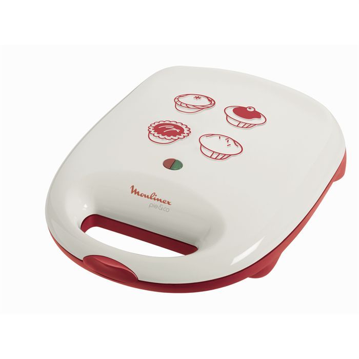 Moulinex Pie & Co - Machine à petits gâteaux - 1150 Watt - blanc/rouge rubis
