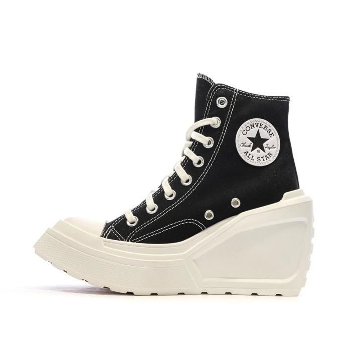 Converse Cuir Converse Compensees Blanches Chaussures Baskets