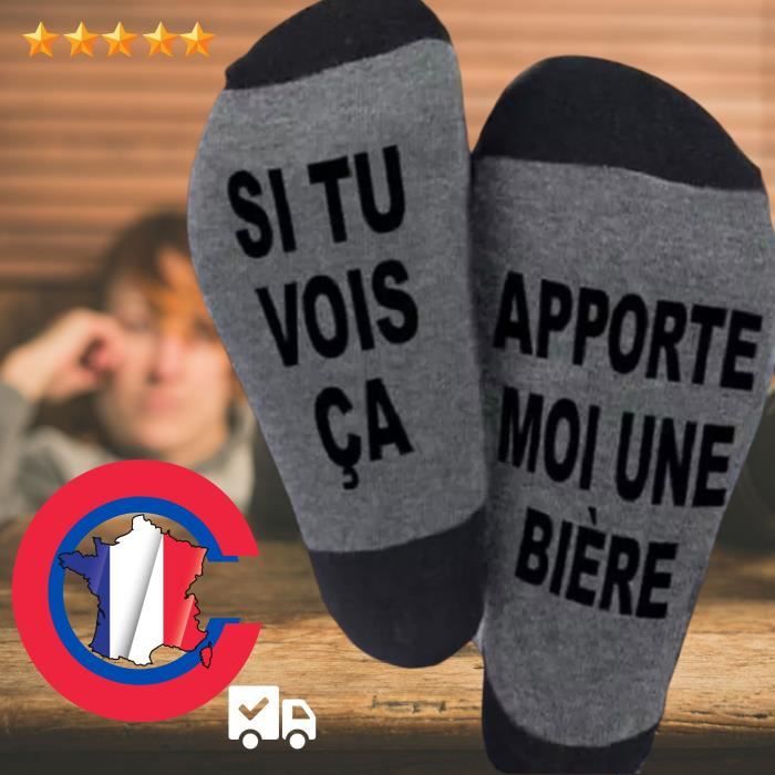 Chaussette humoristique biere on sale