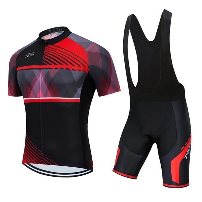 Maillot Cyclisme Homme Canari Rouge Taille L, Manches Courtes 1/2 Zip