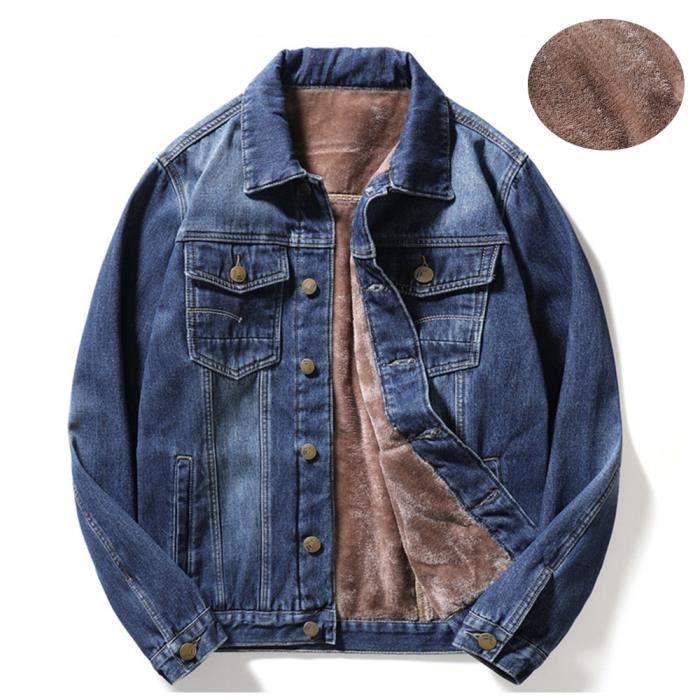 Veste jean doublée homme shop