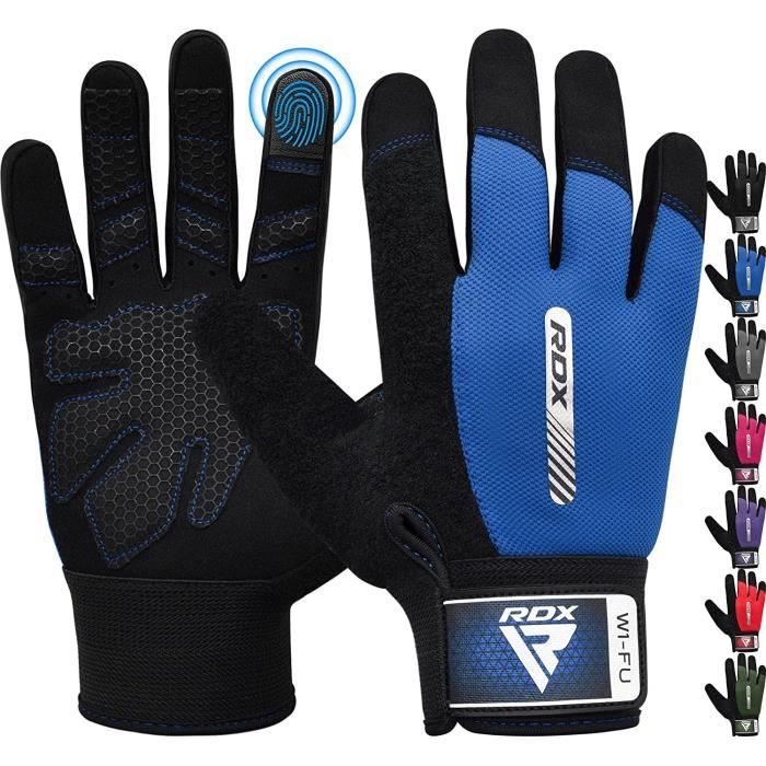 Gants De Vélo Et Musculation LYCAON Gel Rembourré Antidérapant - Noir Taille Large - Neuf