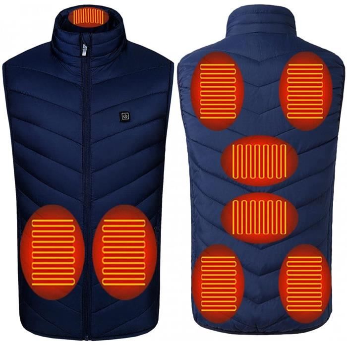 GILET CARDIGAN Veste Chauffante électrique,Rechargeable par USB3